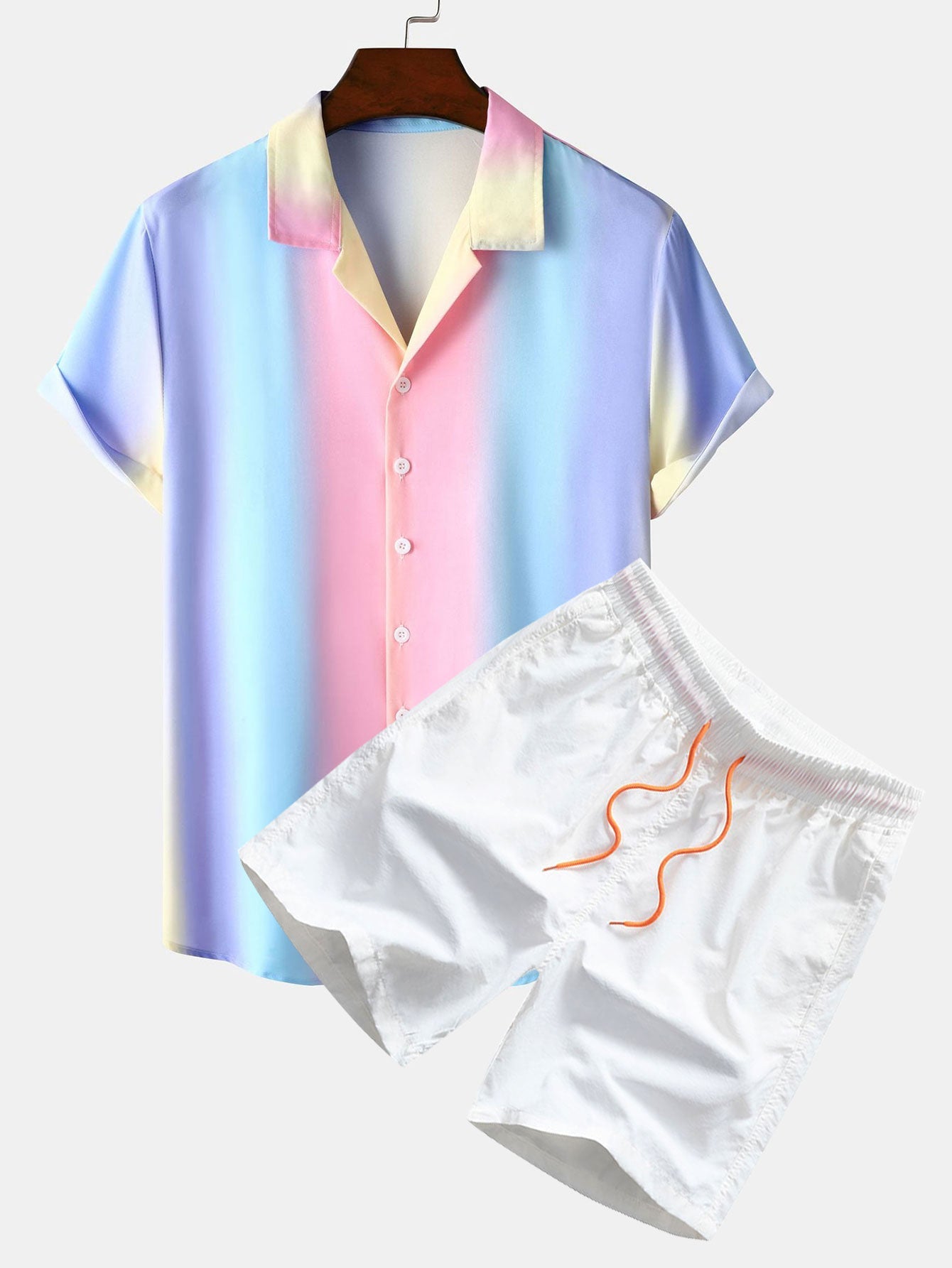 Otoniel® | Ombre Print Cuban Shirt & Swim Shorts
