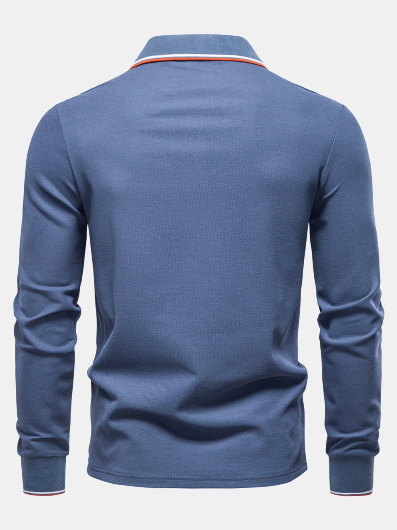Vincent | Long Sleeved Contrast Polo Shirt