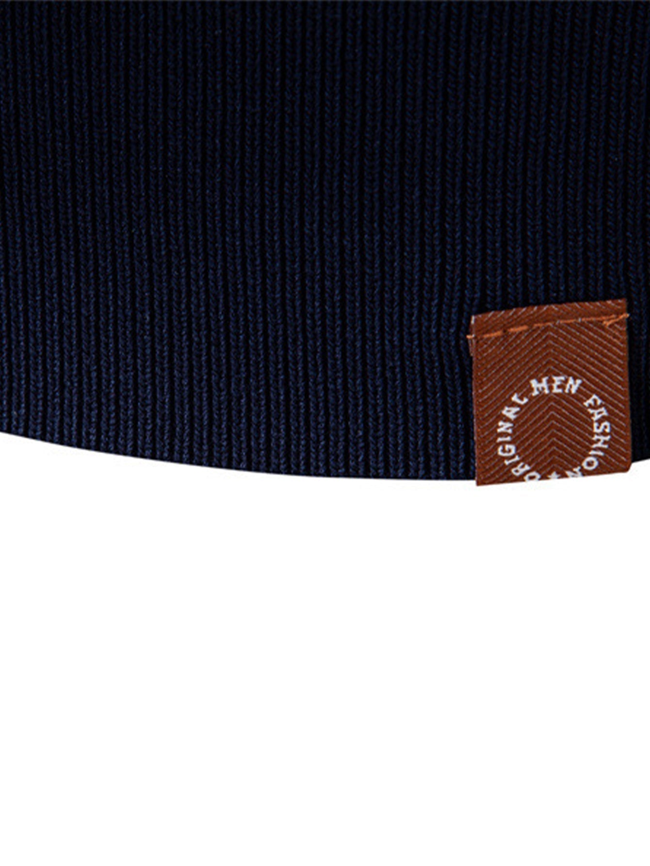 Higinio® | Long Sleeved Knitted Stripe Jacquard Polo Shirt