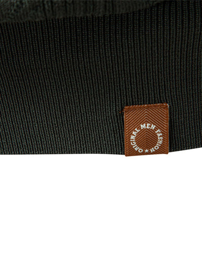 Hernán® | Long Sleeve V-Neck Knit Polo Shirt