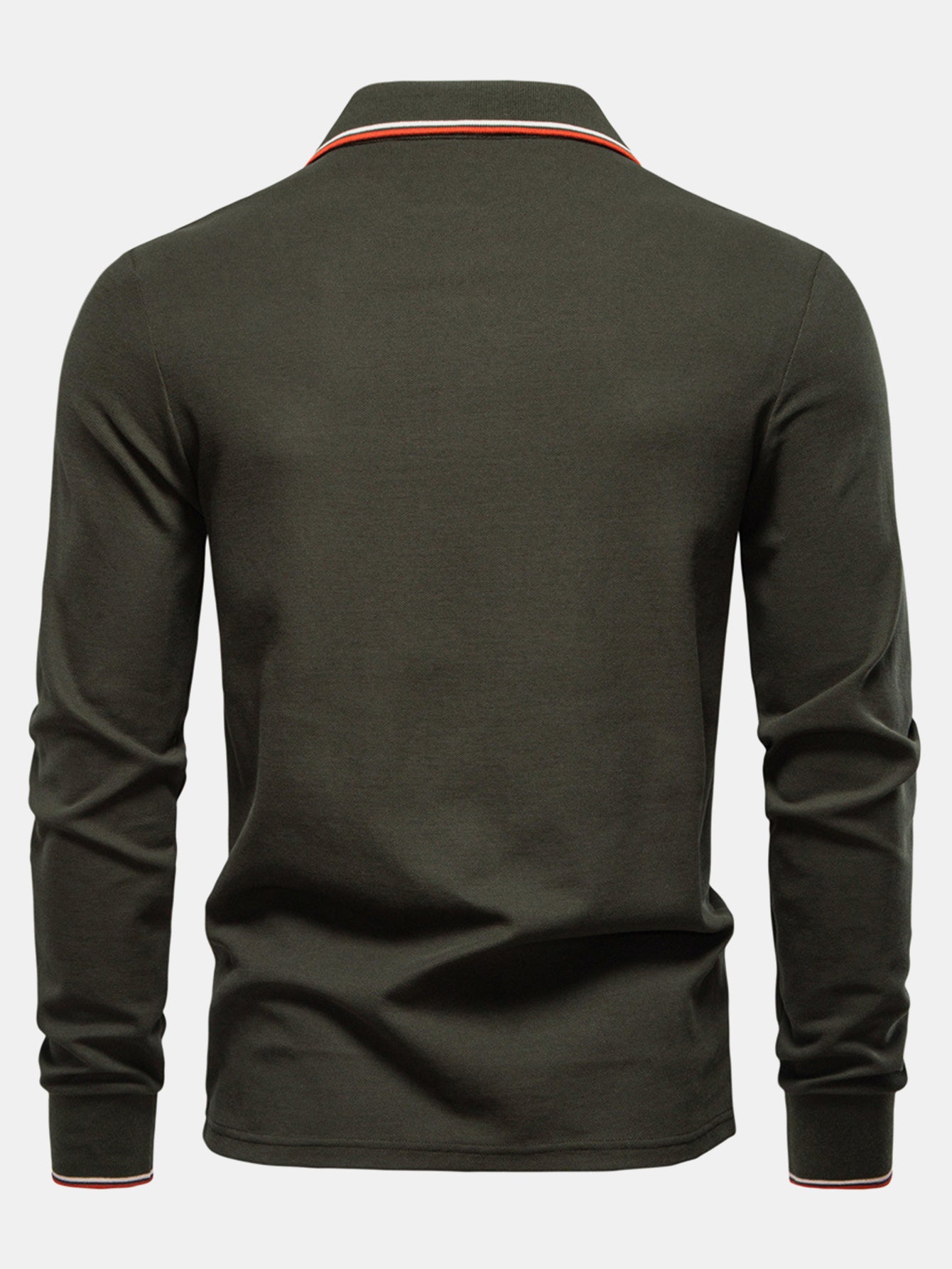 Vincent | Long Sleeved Contrast Polo Shirt