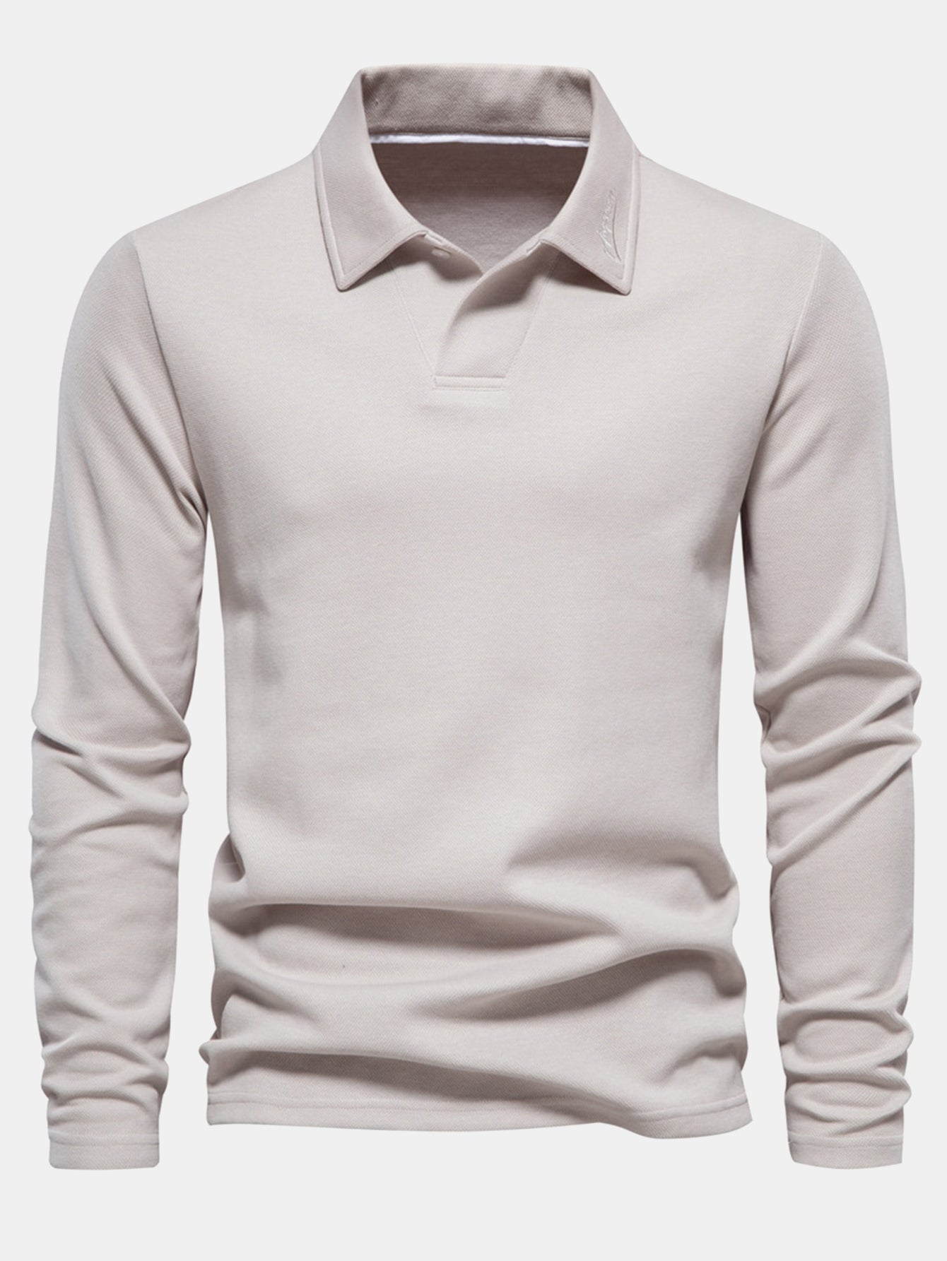 William | Long Sleeved V-Neck Polo Shirt