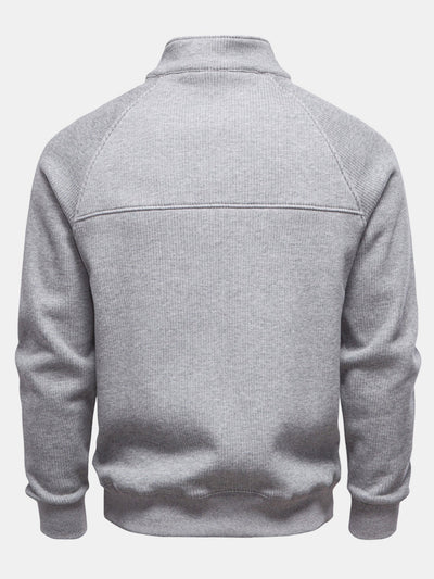 Gareth® | Ribbed Raglan Sleeve Quarter Zip Sweatshirt