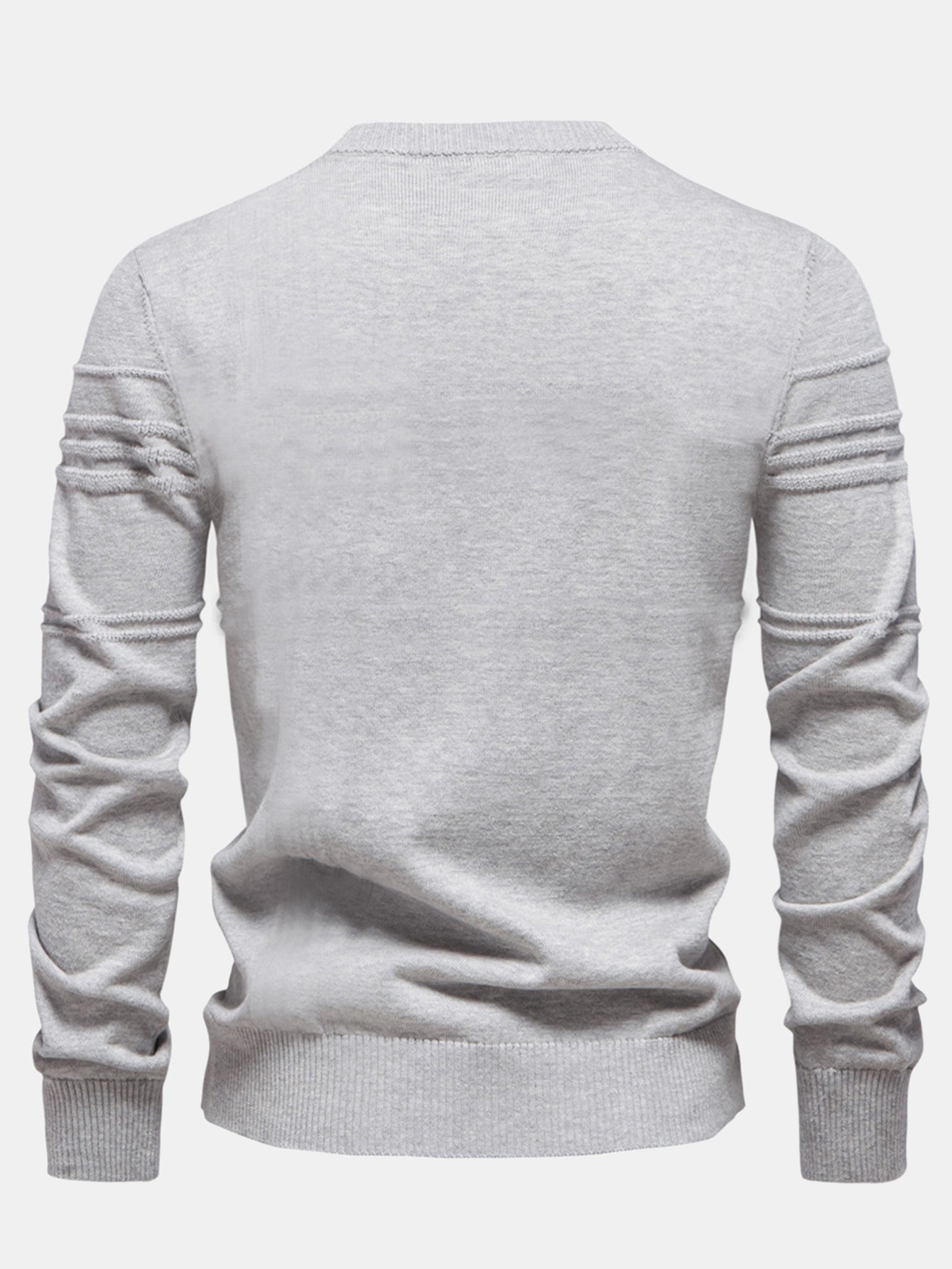 Gaudencio® | Striped Jacquard Crewneck Sweater