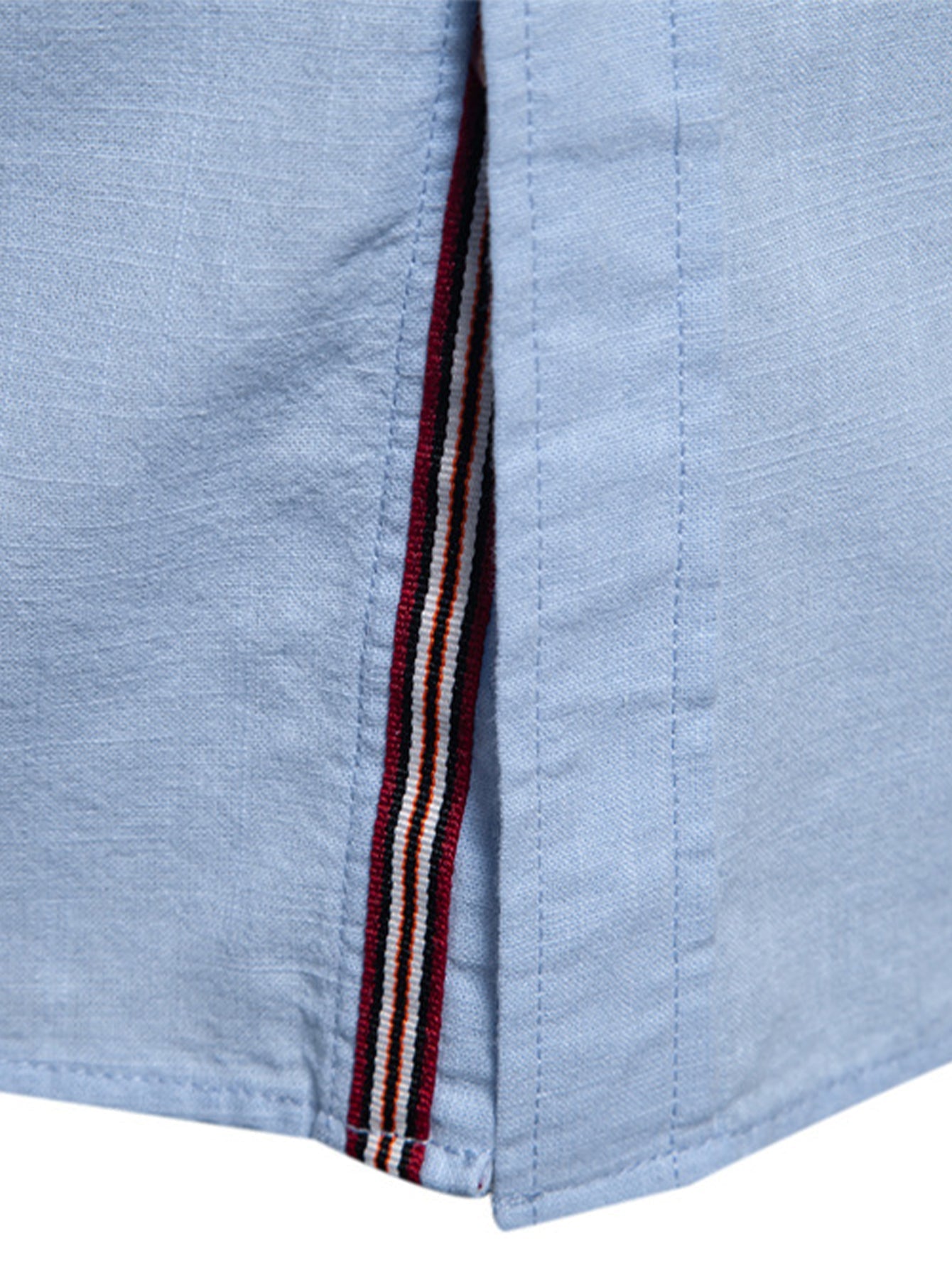 Florentino® | Long Sleeve Linen Look Stand Collar Shirt & Straight Leg Linen Pants