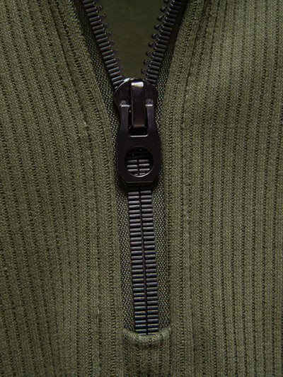 Gareth® | Ribbed Raglan Sleeve Quarter Zip Sweatshirt