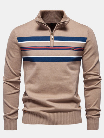 Hal® | Stripe Quarter-Zip Sweater