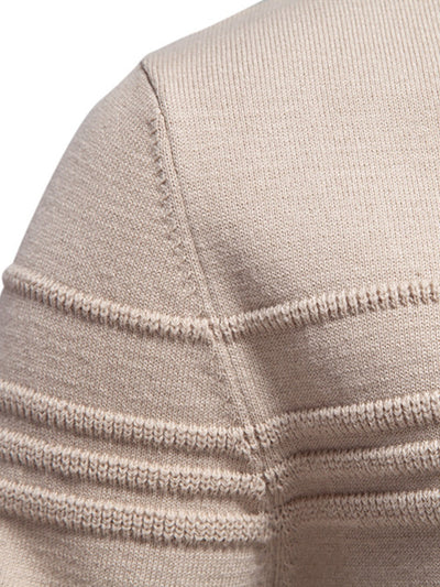 Gaudencio® | Striped Jacquard Crewneck Sweater