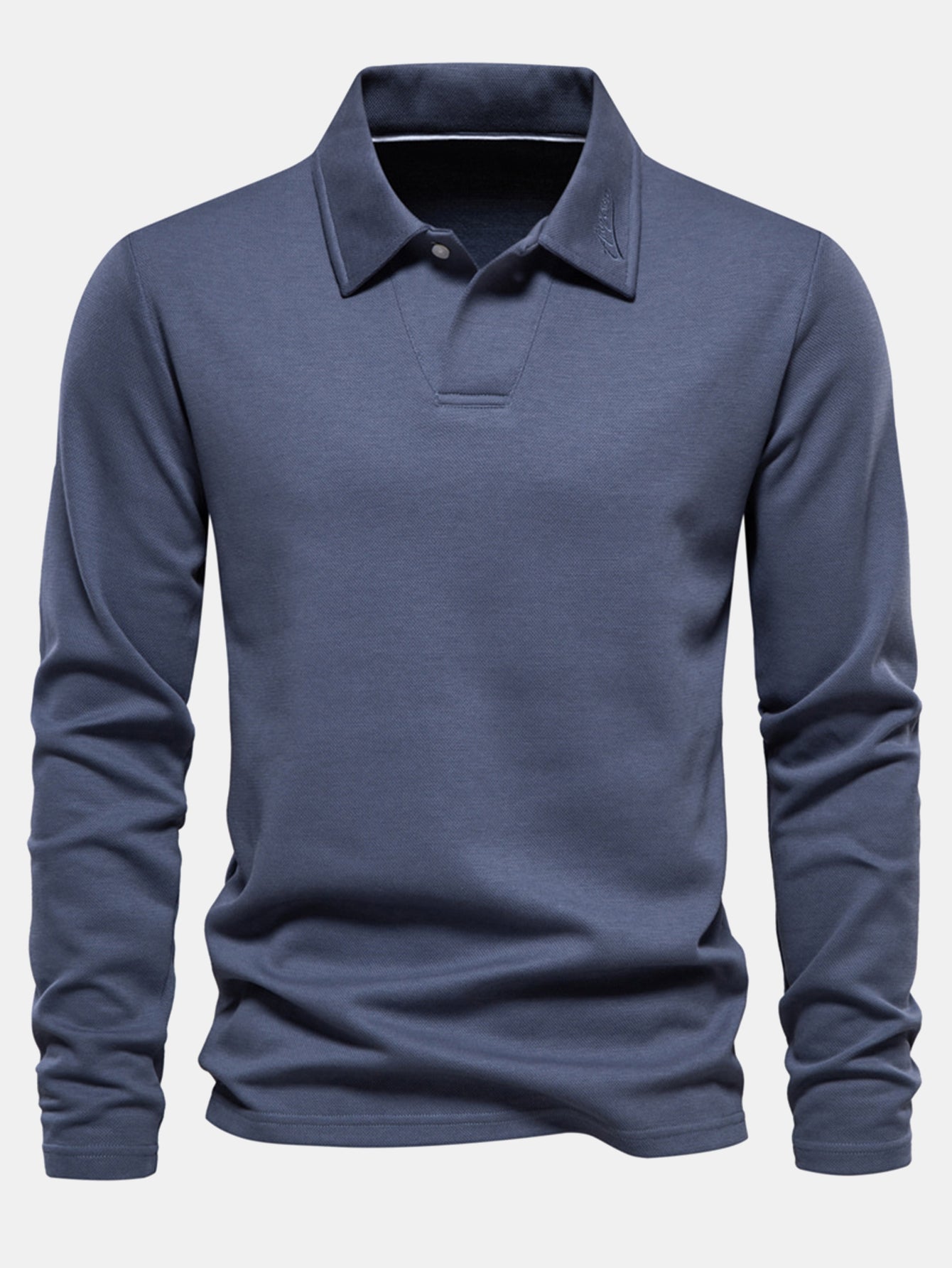 William | Long Sleeved V-Neck Polo Shirt