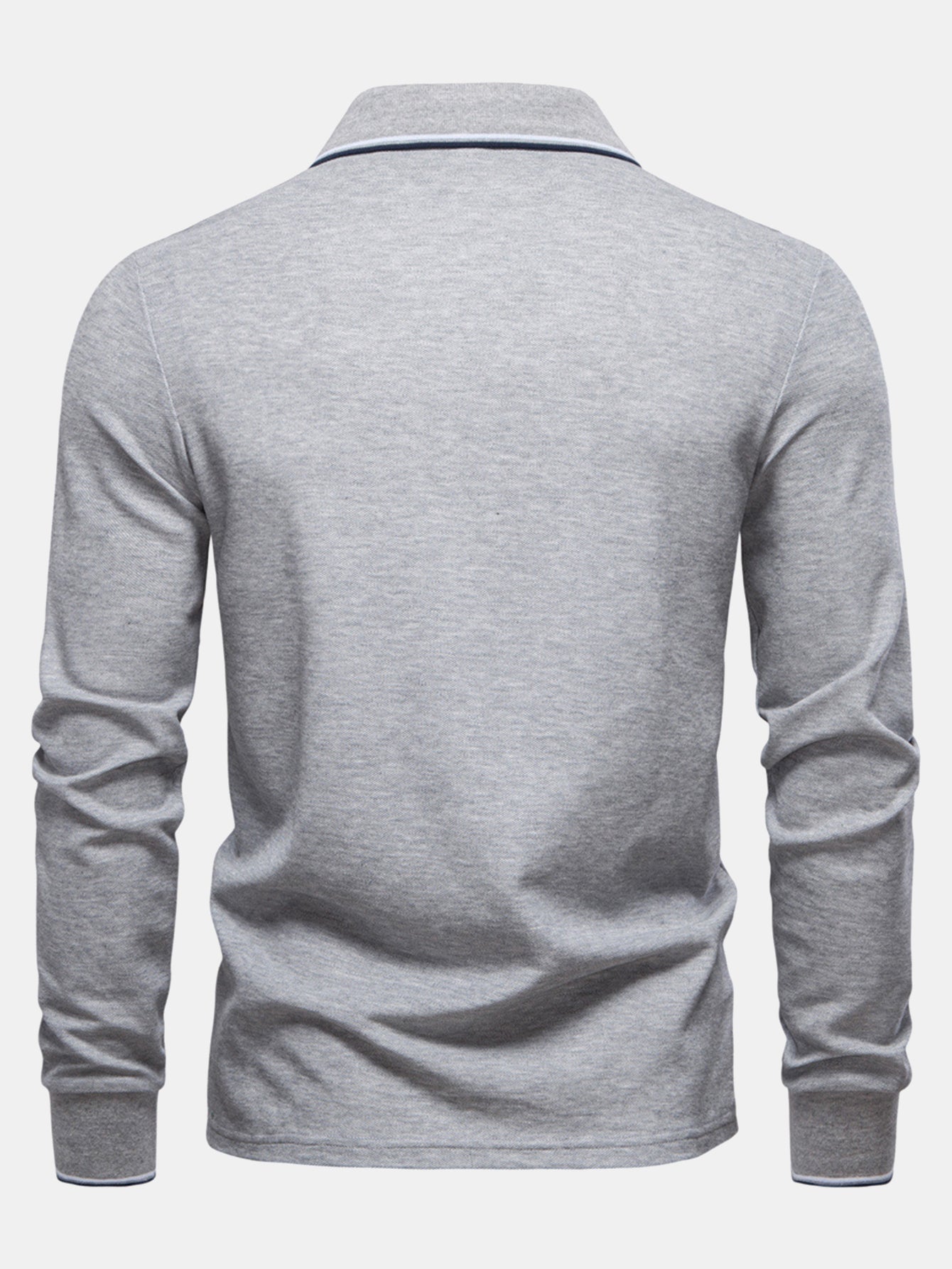 Vincent | Long Sleeved Contrast Polo Shirt