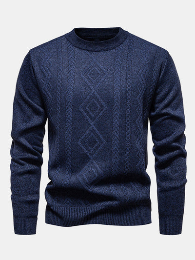 Asad® | Geometric Jacquard Crewneck Sweater