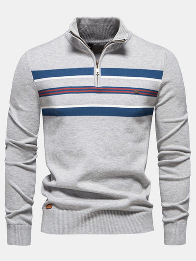 Hal® | Stripe Quarter-Zip Sweater