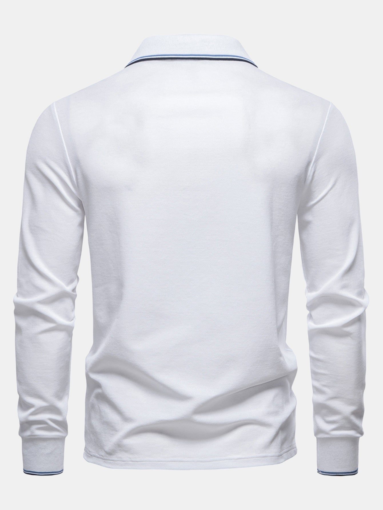Vincent | Long Sleeved Contrast Polo Shirt