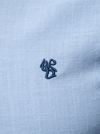 Florentino® | Long Sleeve Linen Look Stand Collar Shirt & Straight Leg Linen Pants