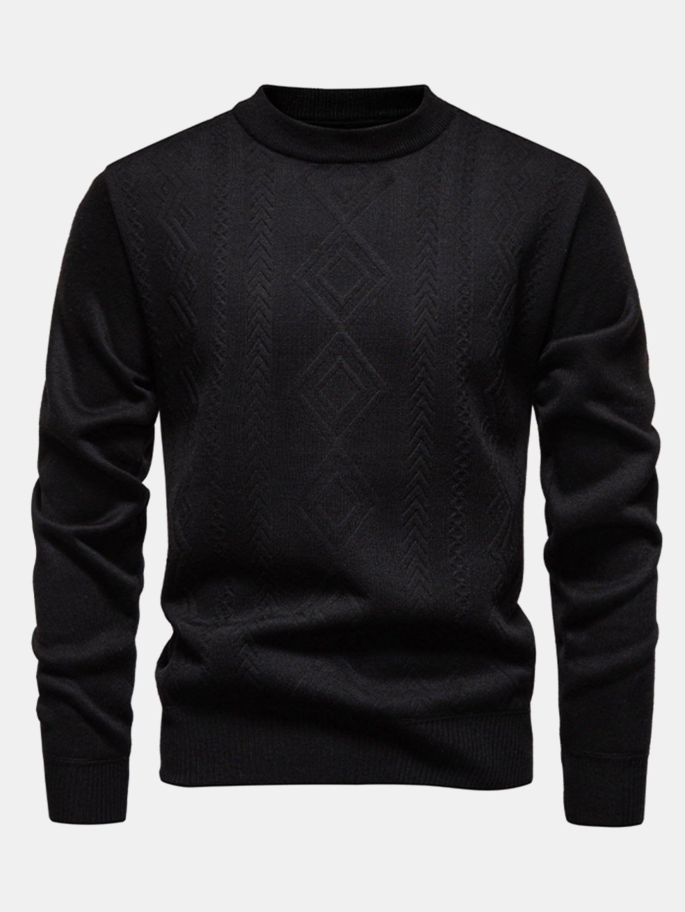 Asad® | Geometric Jacquard Crewneck Sweater