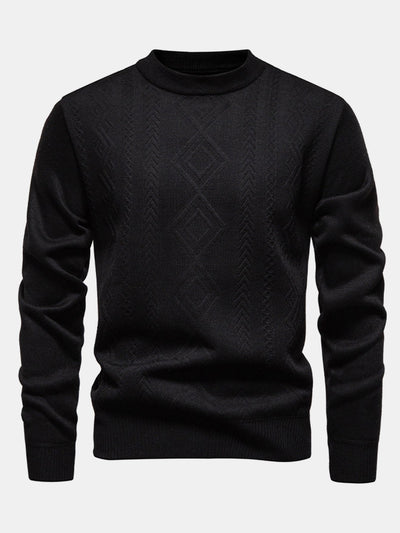 Asad® | Geometric Jacquard Crewneck Sweater
