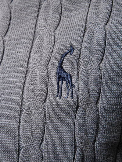 Elías® | Giraffe Embroidery Twist Jacquard Sweater