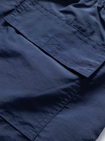 Gaspar® | Color Block Geometry Print Button Up Shirt & Swim Shorts