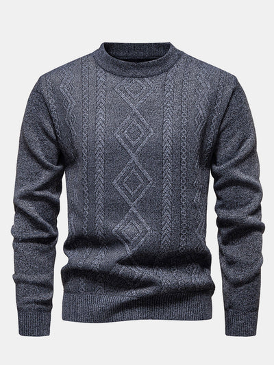 Asad® | Geometric Jacquard Crewneck Sweater