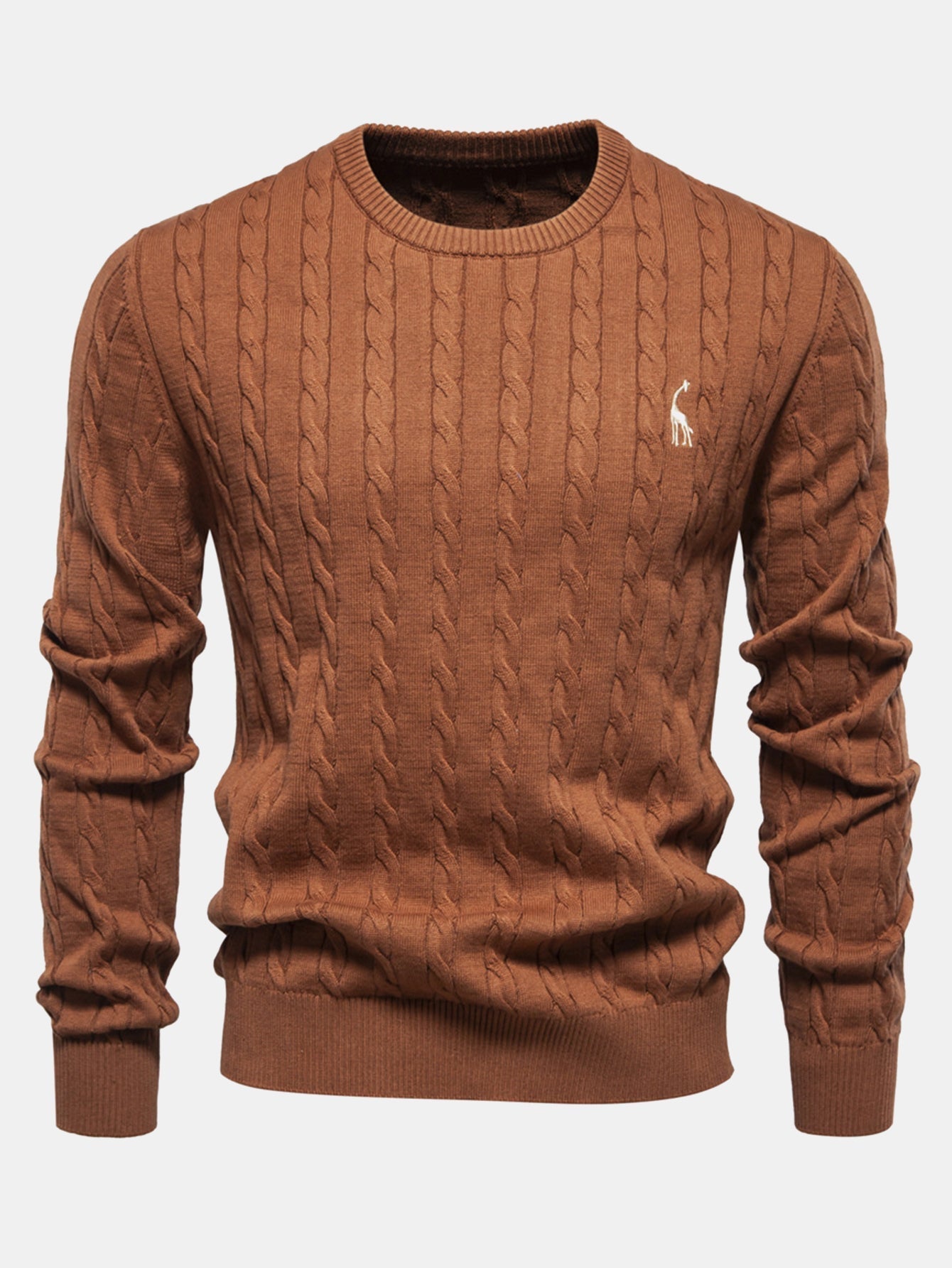 Elías® | Giraffe Embroidery Twist Jacquard Sweater