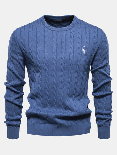 Elías® | Giraffe Embroidery Twist Jacquard Sweater