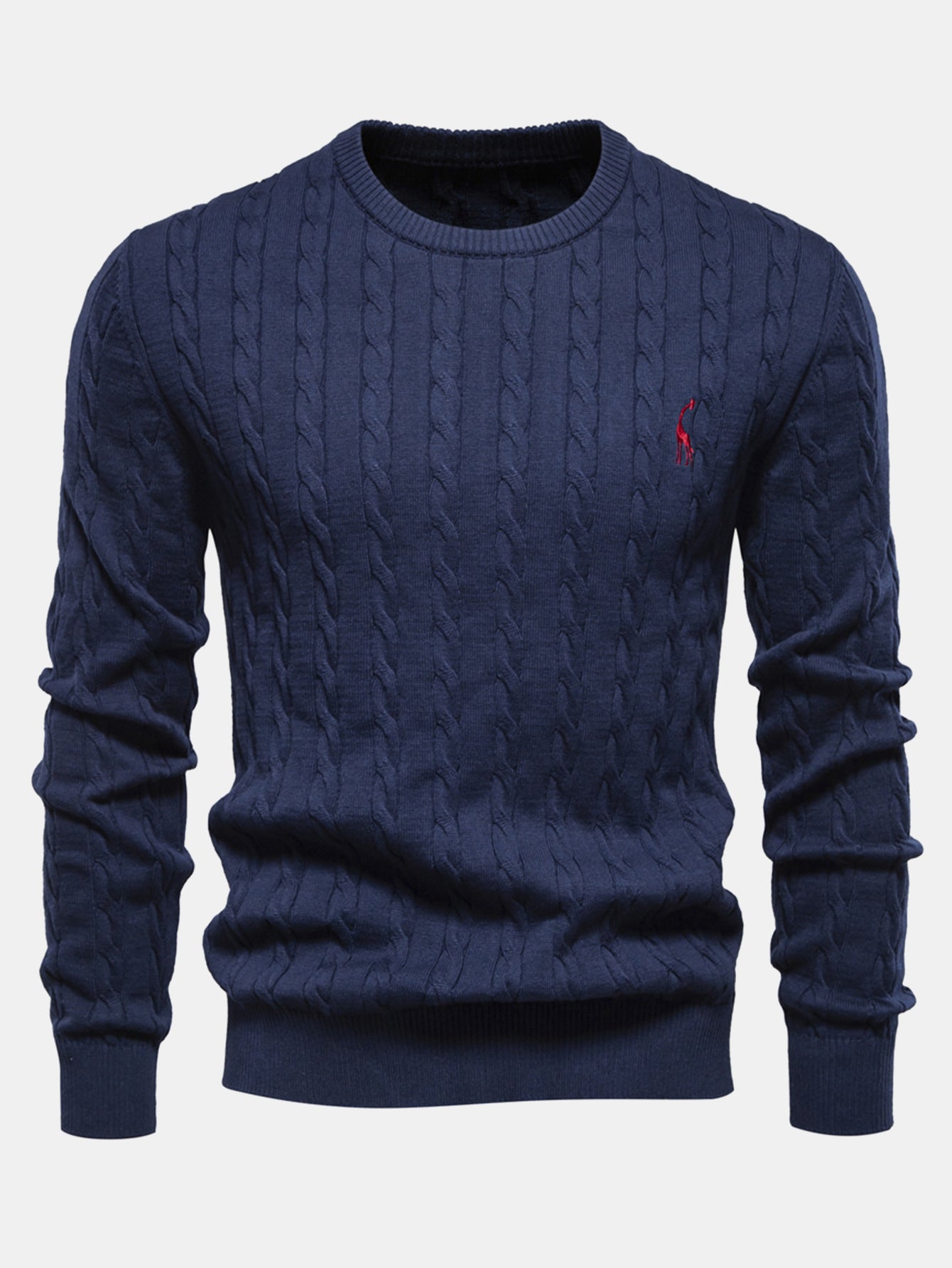 Elías® | Giraffe Embroidery Twist Jacquard Sweater