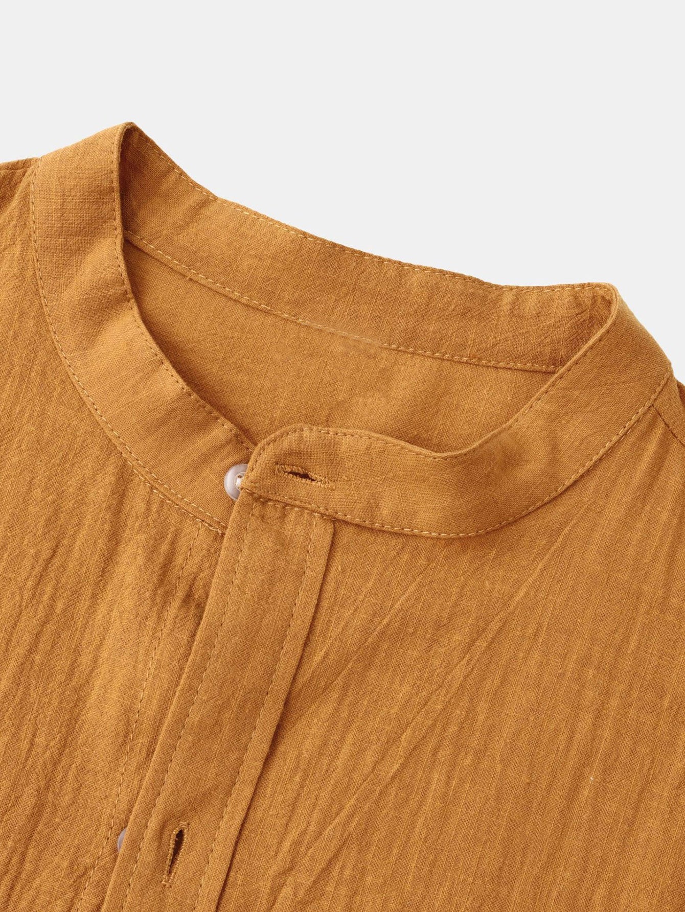 Ian® | Long Sleeved Textured Stand Collar Shirt