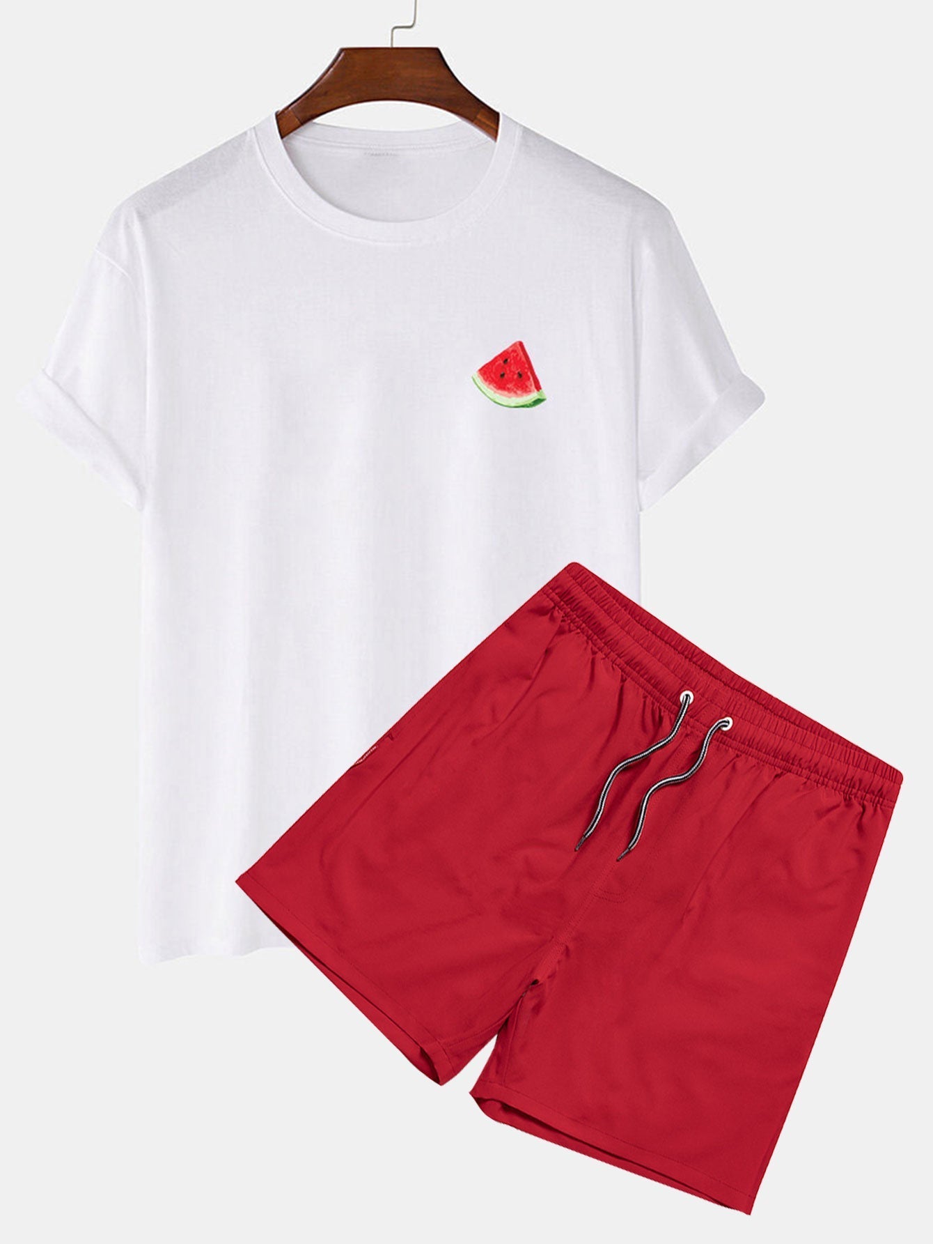 Oriel® | Watermelon Print T-Shirt & Swim Shorts