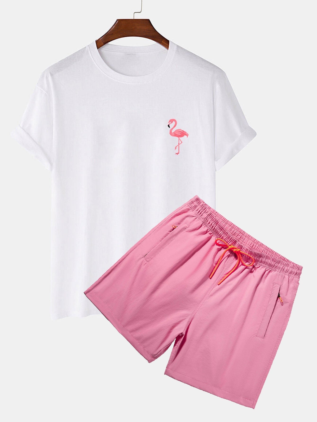 Orion® | Flamingo Print T-Shirt & Swim Shorts