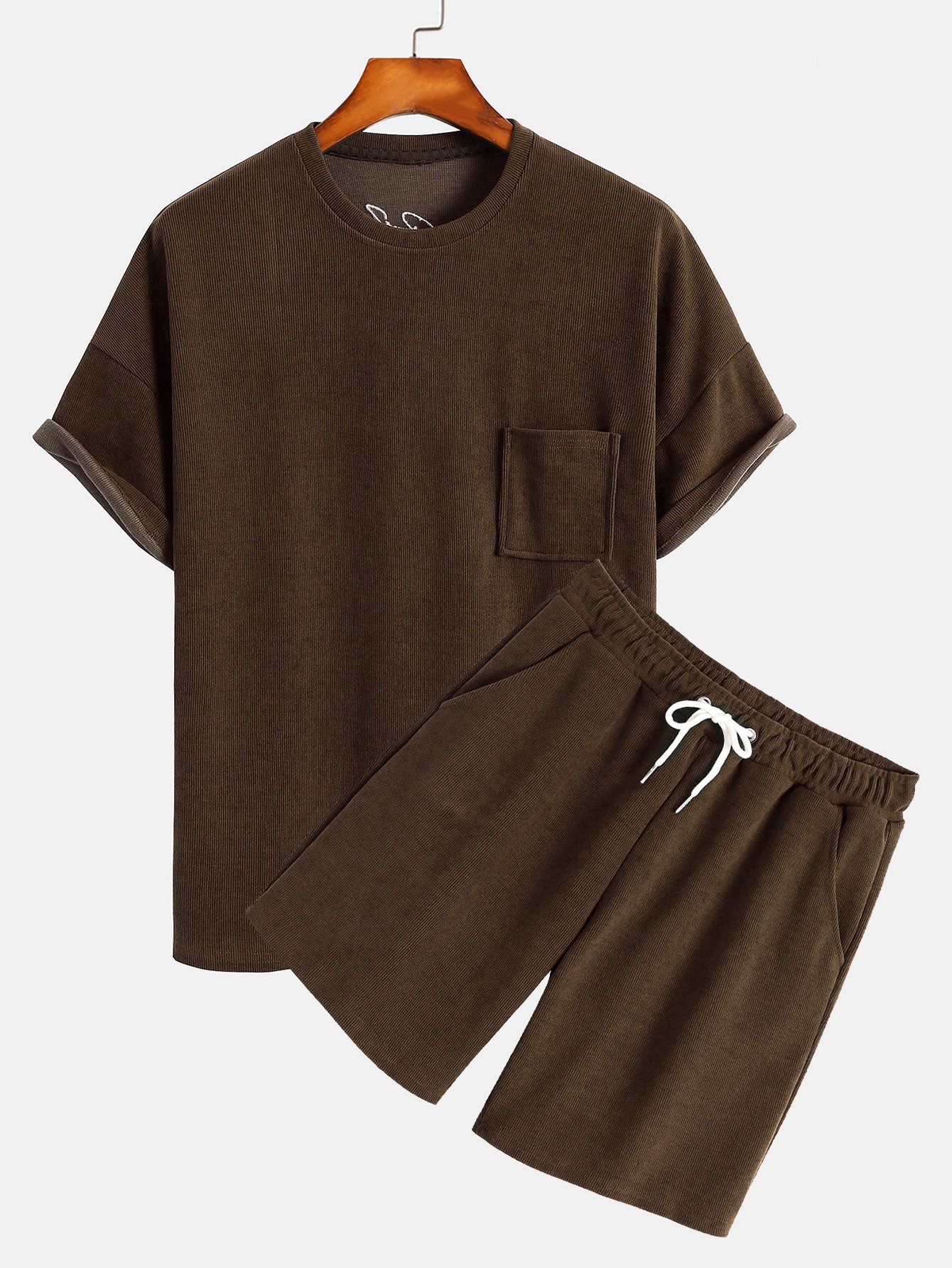 Hugo® | Dropped Shoulder Corduroy T-Shirt & Shorts
