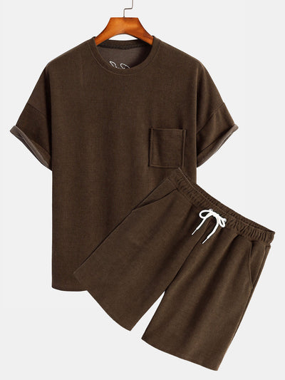 Hugo® | Dropped Shoulder Corduroy T-Shirt & Shorts
