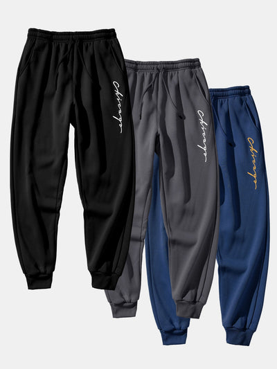 Irenaeus® | 3 Pieces Chicago Print Jogger Pants