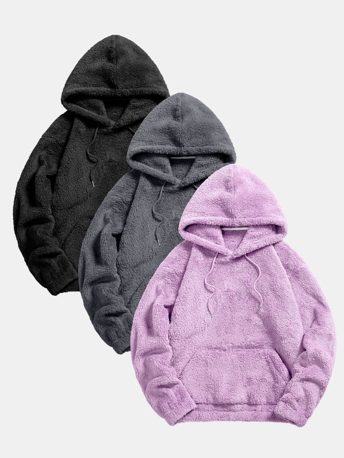 Kael | 3 Pieces Basic Teddy Hoodies