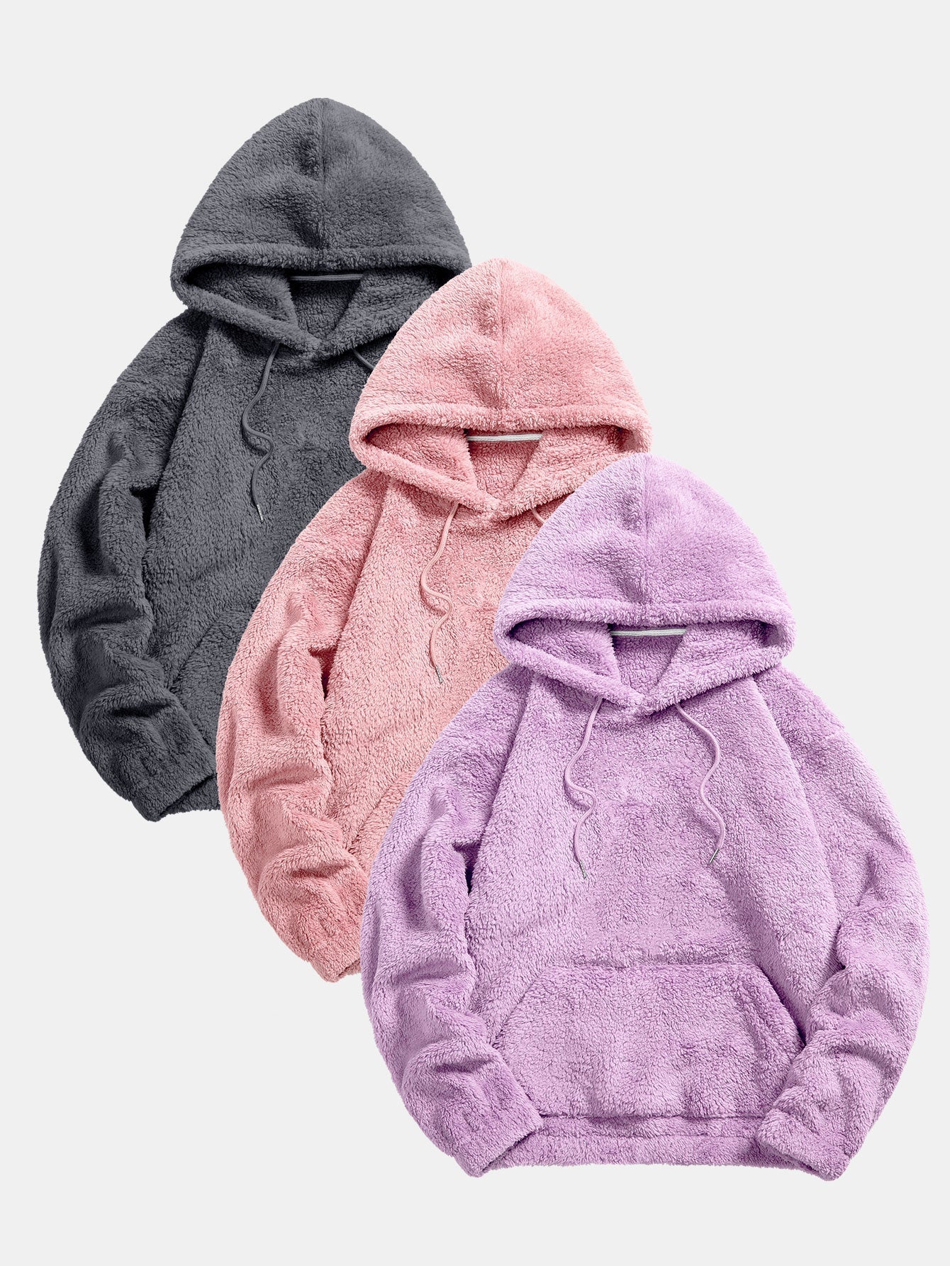 Kael | 3 Pieces Basic Teddy Hoodies