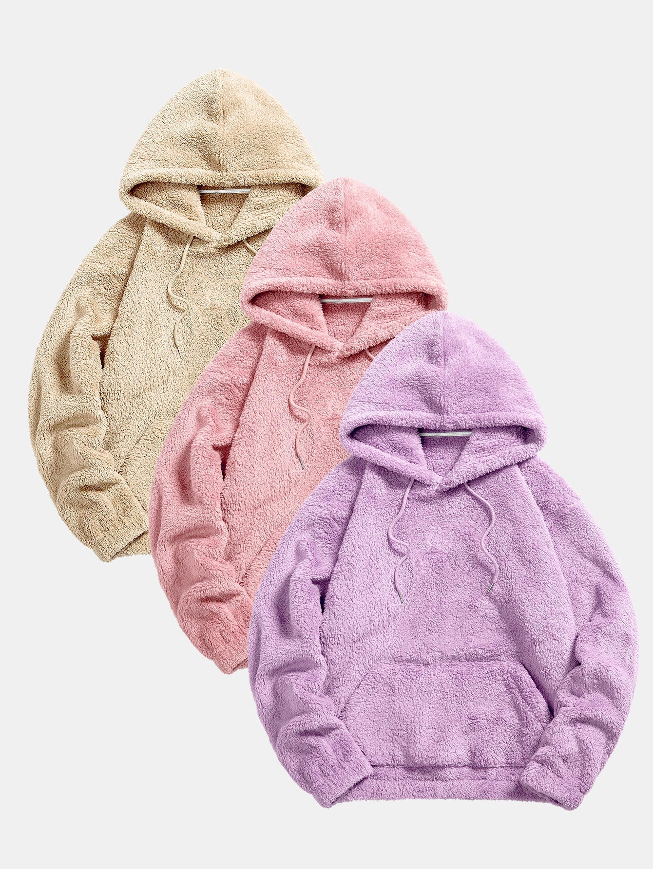 Kael | 3 Pieces Basic Teddy Hoodies