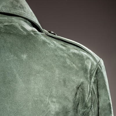 Lael | Retro suede jacket with lapels and breast pocket