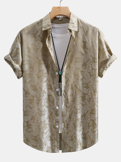 Amalio® | Paisley Print Satin Shirt
