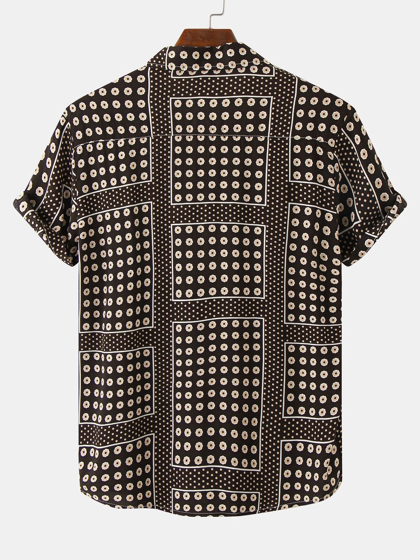 Arsen® | Polka Dot Floral Print Button Up Shirt