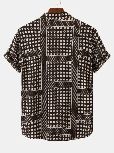 Arsen® | Polka Dot Floral Print Button Up Shirt