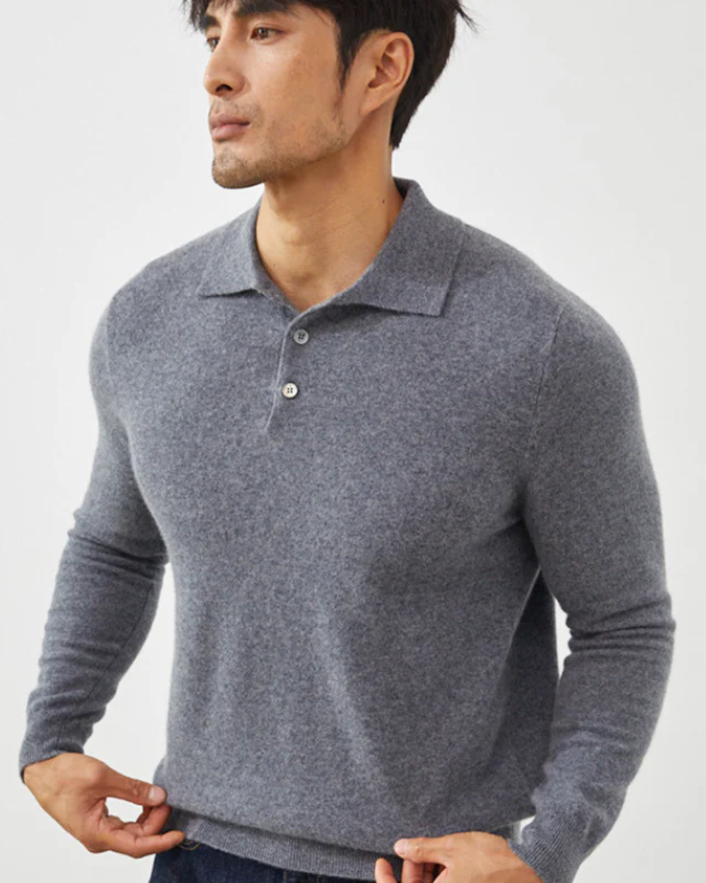 Enzo | Ponza Cashmere Polo Sweater