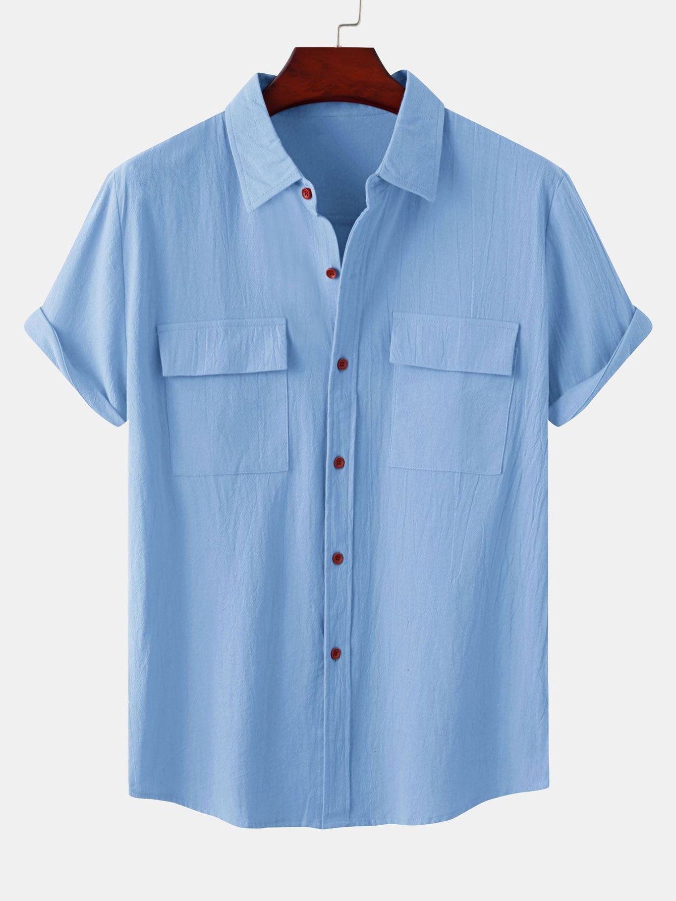 Alver® | Man Button Up Shirt With Patch Pockets