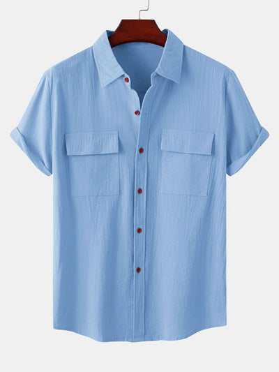 Alver® | Man Button Up Shirt With Patch Pockets