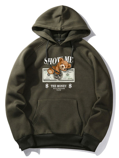 Elvis | Money Bear Print Hoodie