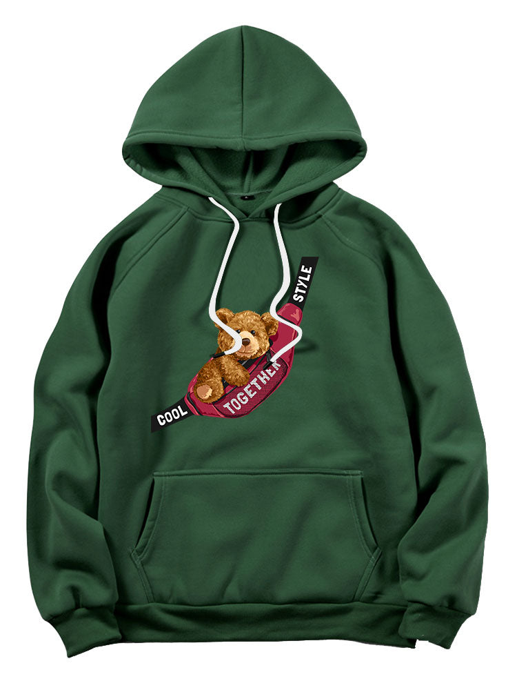 Clay | Shoulder Bag Bear Print Hoodie