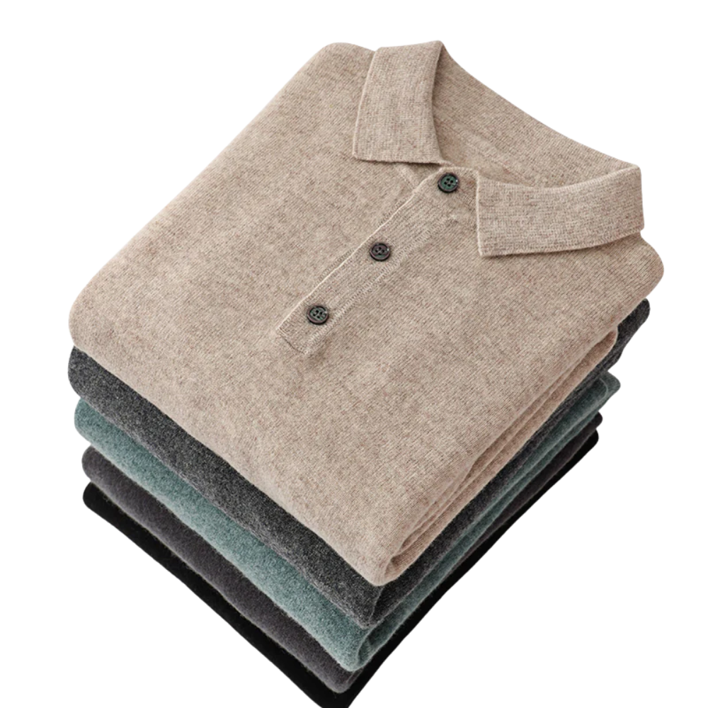 Aaron | 100% Cashmere Polo Shirt