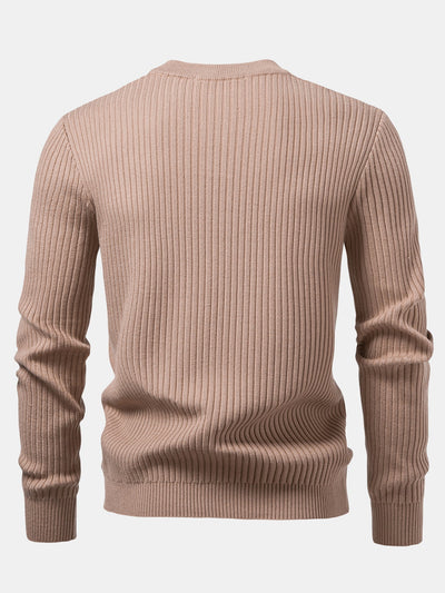Ardal® | Ribbed Henley Neck Sweater
