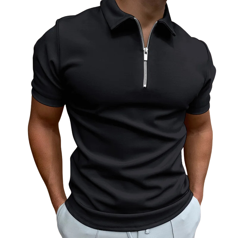 Lucas | MODERN POLO SHIRT WITH MID-ZIP