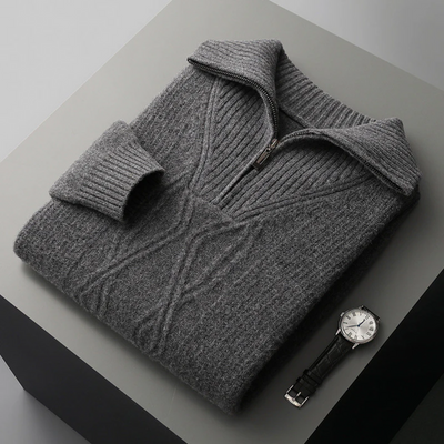 Quinn | Taranto Merino Wool Zip Sweater