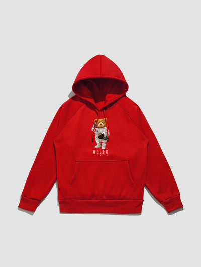 Oberon | Astronaut Bear Print Hoodie