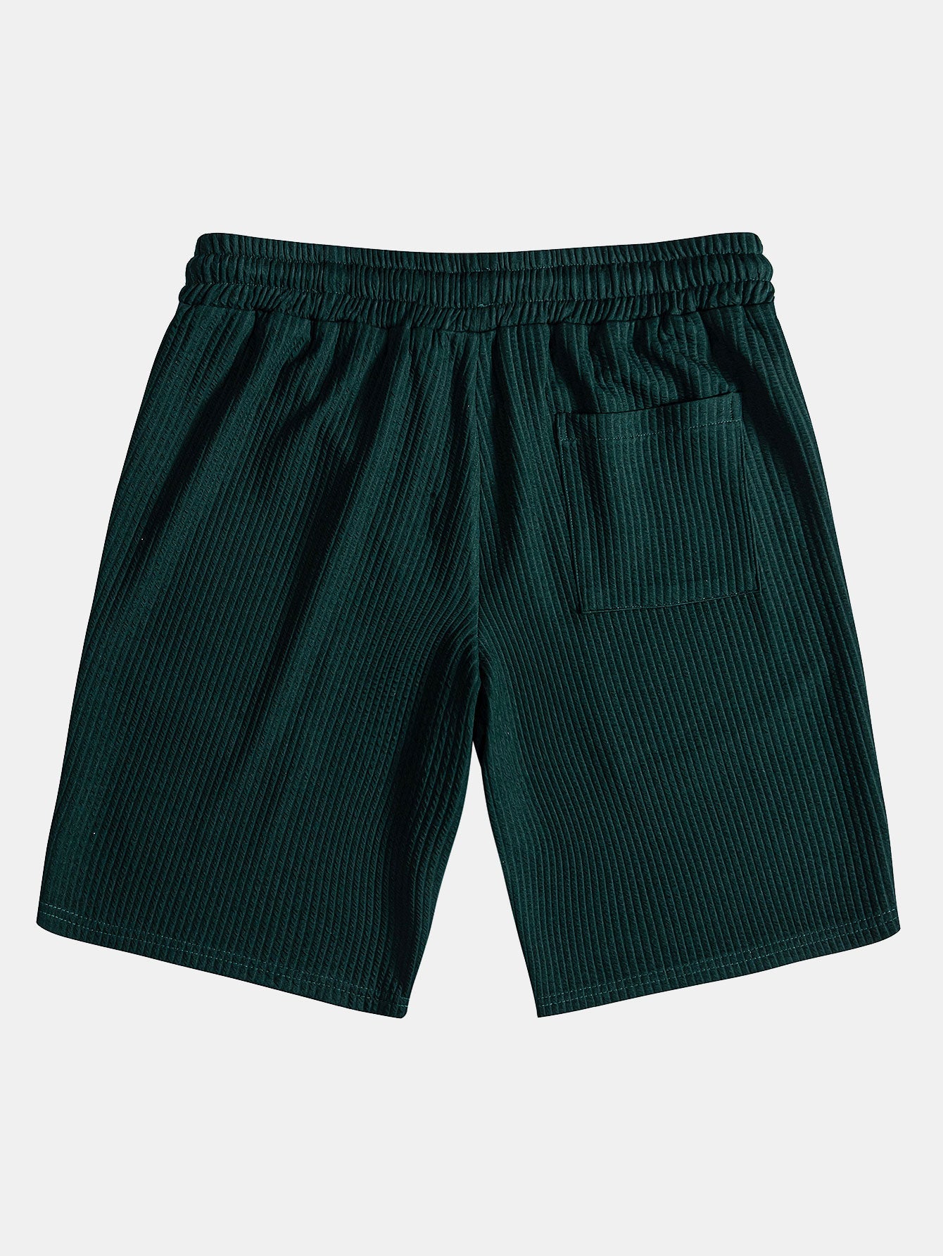 Tate® | Muscle Fit Ribbed Button Up Shirt & Shorts
